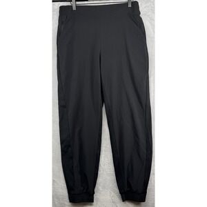 ATHLETA Brooklyn‎ Textured Jogger Pants Black Pull On Elastic Waist Women's 12